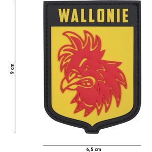 101 Inc Embleem 3D Pvc Wallonie Geel  20048