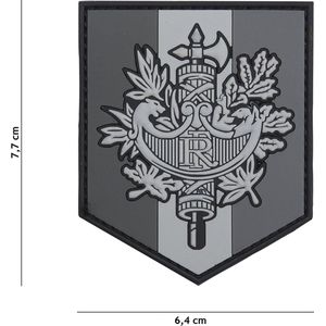 Embleem 3D PVC Frans schild grijs