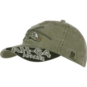 Fostex Garments - Baseball cap AH-64 Apache stone washed (kleur: Groen / maat: NVT)