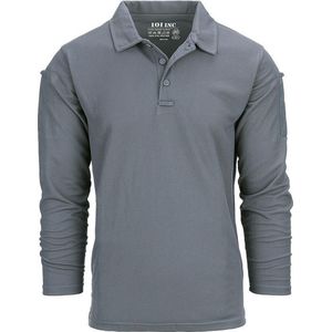 101 INC - Tactical polo Quick Dry long sleeve (kleur: Wolf Grey )