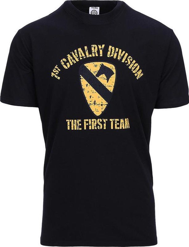 T-shirt - Zwart - 1st Cavalry Division