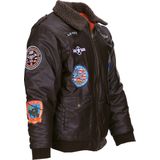 Kinderjas - Bruin - Flight Jacket - Leer