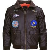 Kinderjas - Bruin - Flight Jacket - Leer