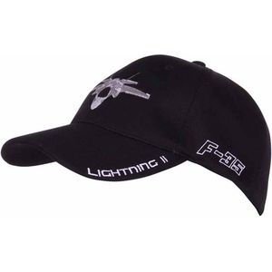 Fostex Garments - Kids baseball cap F-35 Lightning II (kleur: Zwart / maat: NVT)