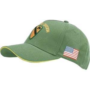 Baseball cap US Cavalry WWII 3D. Diverse kleuren (Kleur: Groen)