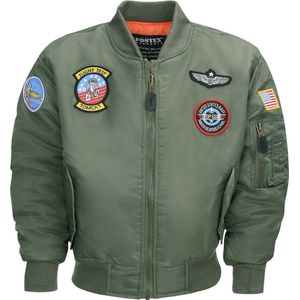 Kinder - MA-1 Flight Jacket - Groen - Bomberjack