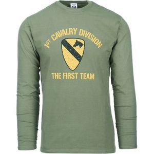Fostex WWII Series - T-shirt First Cavalry Division long sleeve (kleur: Groen )