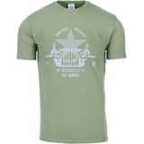 T-shirt - Peach - 100% Katoen - U.S. Army Willy Jeep Opdruk