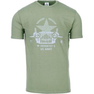 T-shirt - Peach - 100% Katoen - U.S. Army Willy Jeep Opdruk