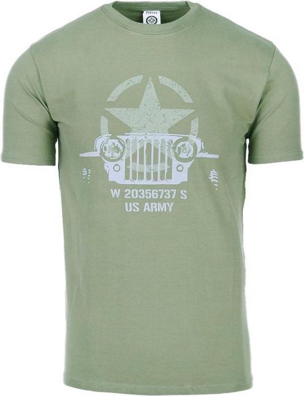 T-shirt - Peach - 100% Katoen - U.S. Army Willy Jeep Opdruk
