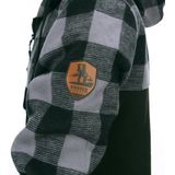 Houthakkers - Blouse met Capuchon - Zwart/Grijs - Jas met Rits