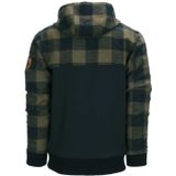 Houthakkers - Blouse met Capuchon - Zwart/Grijs - Jas met Rits