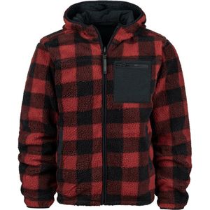 Fostex - Reversible Houthakkers Jas - Zwart/Rood - Sherpa/Softshell