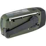 Fosco - Noodradio - Groen - Opwindbaar en Zonne-energie - 2000 mAh Accu