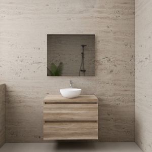 Bws badmeubel paris | 80 cm | met topplaat canyon oak