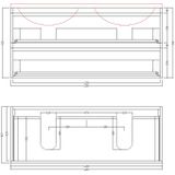 Bws badmeubel | paris | 120 cm | met topplaat | mat zwart