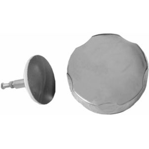 Losse plug + draaiknop tbv badwaste chroom