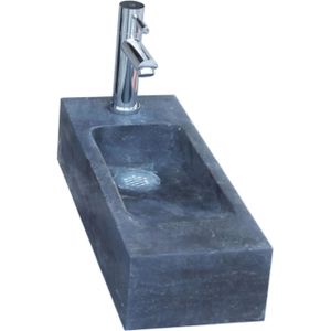 Fontein sanilux slim hardsteen 45x17x10 cm rechthoek met kraangat rechts