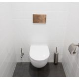 Bedieningsplaat Qeramiq Push met Dualffush Frontbediening Metaal Rond Koper