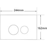 Bedieningsplaat Qeramiq Push met Dualffush Frontbediening Metaal Rond Koper