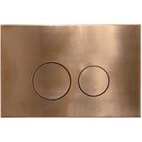 Bedieningsplaat Qeramiq Push met Dualffush Frontbediening Metaal Rond Koper