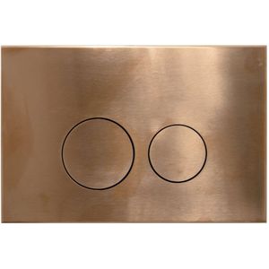 Bedieningsplaat Qeramiq Push met Dualffush Frontbediening Metaal Rond Koper