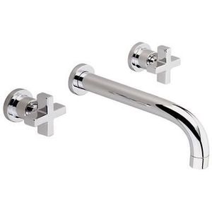 Wastafelmengkraan cisal barcelona 3-gats muurinbouw 250mm ba01351221 chroom