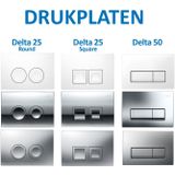 Geberit - UP100 - Toiletset - Wit - Inbouwreservoir - Inclusief Drukplaat