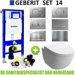 Geberit up320 toiletset set 14 bws zero met sigma drukplaat