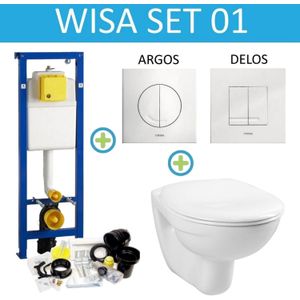 Wisa xs toiletset set 01 boss & wessing basic smart met argos of delos drukplaat