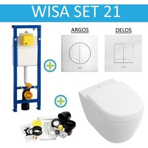 Xs Toiletset 11 V&B Subway 2.0 Compact Met Argos/Delos Drukplaat