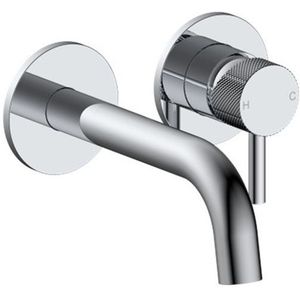 Wastafelmengkraan Sanilux Ember Inbouw Rond Met Geribbeld Knop Chroom
