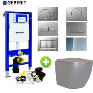 Geberit - UP320 - Toiletset - Mat Grijs - Inclusief 8 Toiletsticks