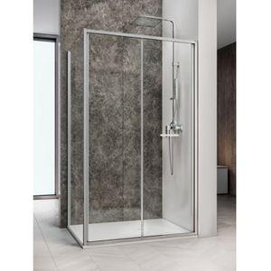 Douchecabine lacus ponza evo helder glas chroom
