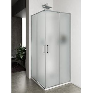 Douchecabine lacus vulcano evo mat glas chroom