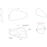 INK - SP23 - Spiegel - Geborsteld Koper - 100x60 cm - Met Verlichting en Spiegelverwarming