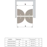 Douchedeur | 2 pendeldeuren | marip | 6mm | 80x190 cm | mat zwart