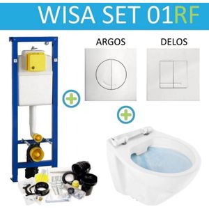 Wisa XS Toiletset set01 Design Randloos met Argos of Delos drukplaat