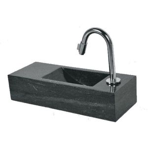 Fonteinpack slim hardsteen rechts 45x17x10 cm