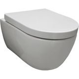 Hangtoilet sanilux easy flush compact randloos 48 cm (incl. Zitting)