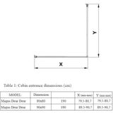 Douchecabine | BWS Gusma | 2 Deuren | 90x90x190 cm | Zwart