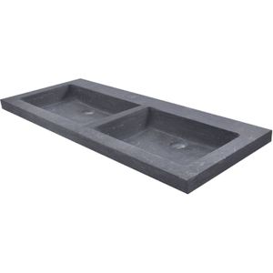 Wasblad Sanilux Trend Stone Dubbel 120x47x5cm Natuursteen (zonder kraangaten)