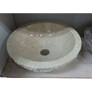 Waskom natuursteen w01 marmo cream 40x40x15 cm