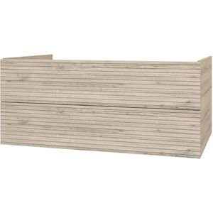 Onderkast bws elite 120x45x50 cm met horizontaal reliëf licht hout