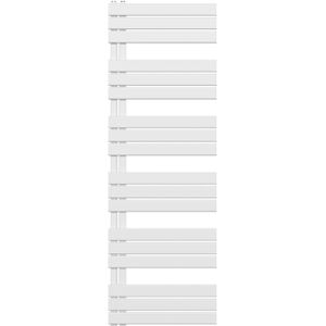 Handdoekradiator bws boss links aansluiting 1021w 180x60 cm wit