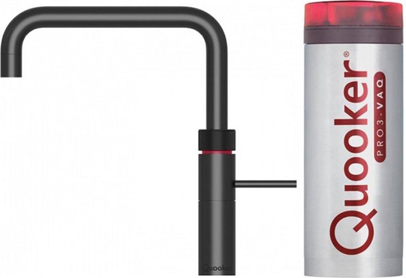 Quooker Fusion Square Kokendwaterkraan - Zwart - 3in1 Kranen Combinatie