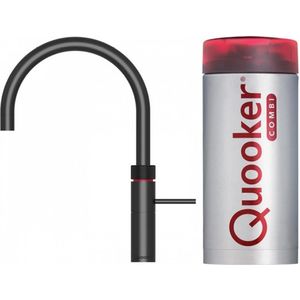 Quooker Fusion Round Black Kokendwaterkraan met Combi Reservoir 22FRBLK, zwart