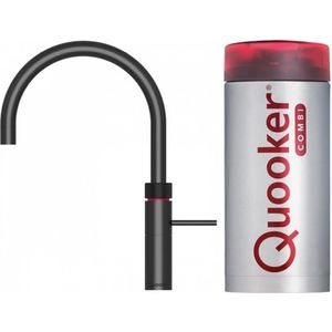 Quooker Fusion Round Black Kokendwaterkraan met Combi Reservoir 22FRBL - Zwart