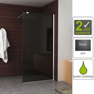 BWS Douchewand Rookglas 10mm | Nano Coating | Inloopdouche (Alle maten)