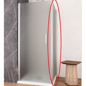 Douchewand lacus giglio evo fox tbv nisdeur gilgio evo fox 70 cm mat glas chroom